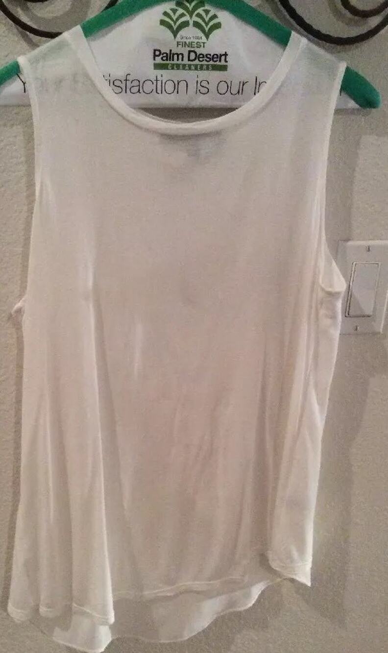 Ellen Tracy Sleeveless Knit Top with Back Overlay Ivory Size Medium NWOT